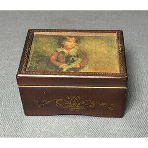 Vintage Linden Wood Music Box Master Simpson “We've Only Just Begun" WORKS
